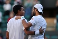 Felix Auger-Aliassime and Matteo Berrettini at the 2021 Wimbledon Championships